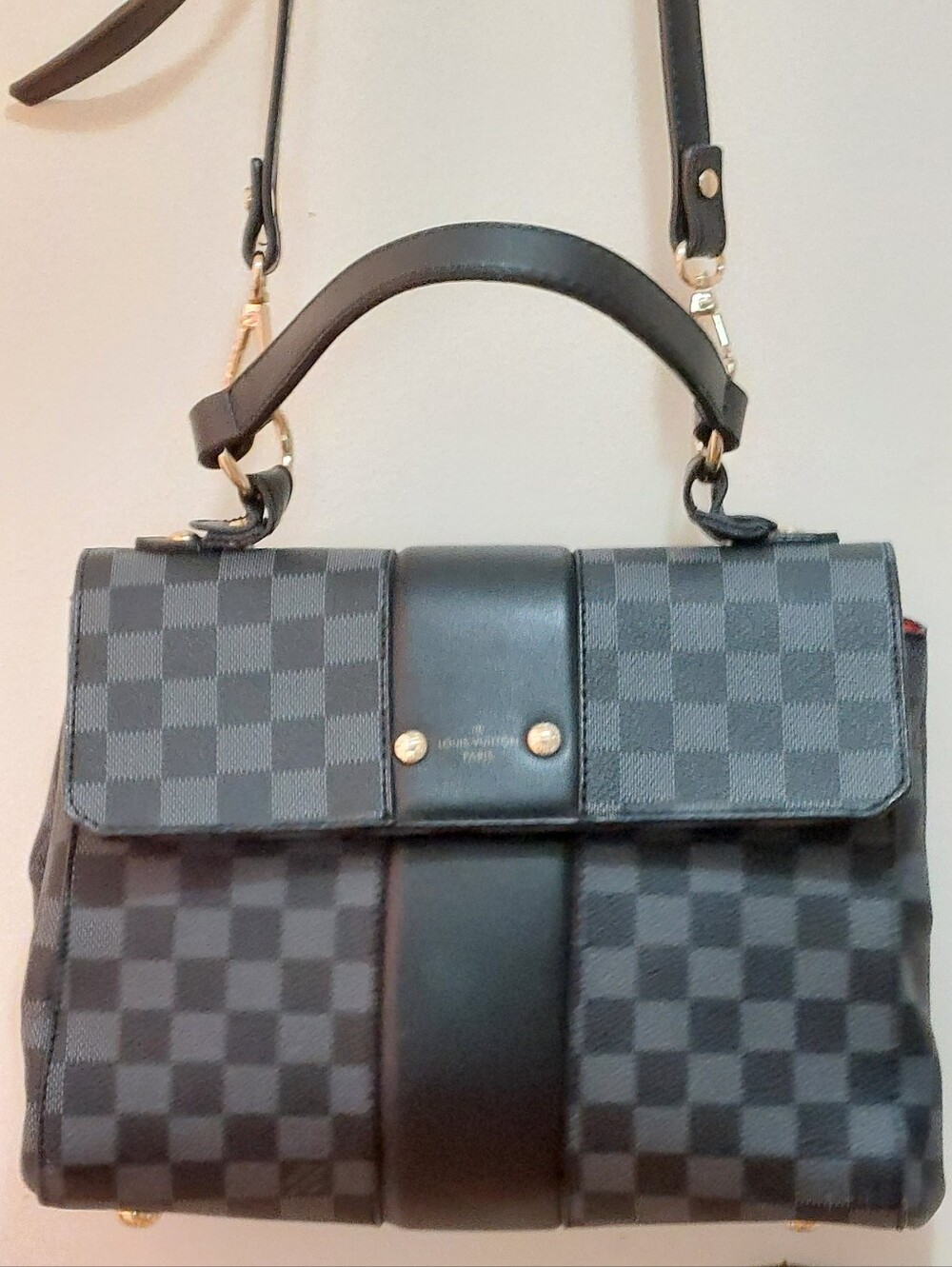 Louis Vuitton Bond Street Bag Black/Gray Checkerboard Design
